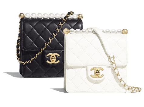 chanel s s19 flap bag with pearls|Chanel 19 flap bag small.